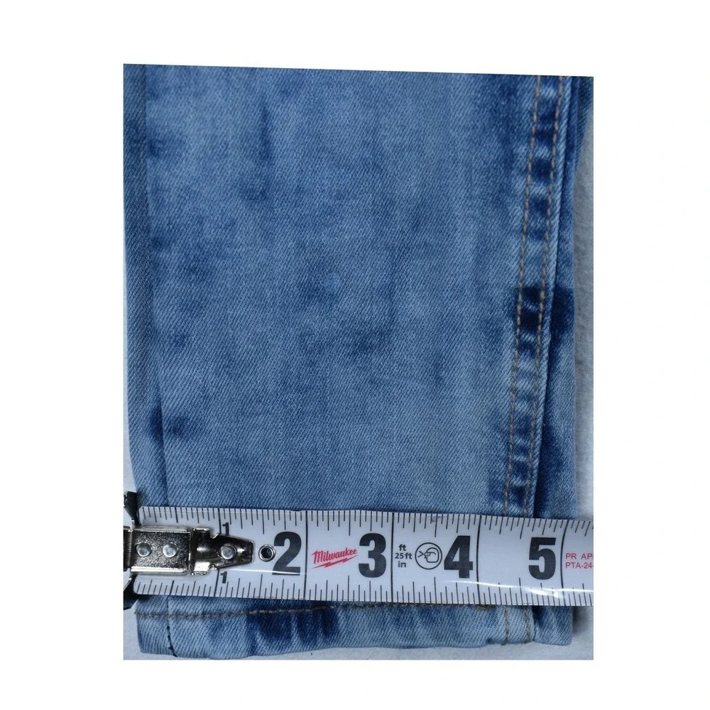 Copper Rivet Slim Fit Distressed Graphic Jeans Blue Mens 28 Icon King New Wave